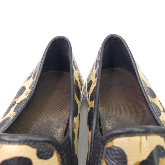 Coach Chrissy Leopard Print Loafers Slip On Leather Desginer Flats Shoes Sz 6.5 - Picture 5 of 8